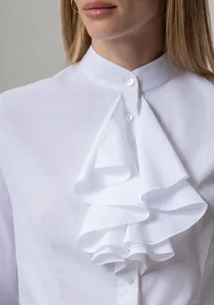 Блуза с жабо из хлопка